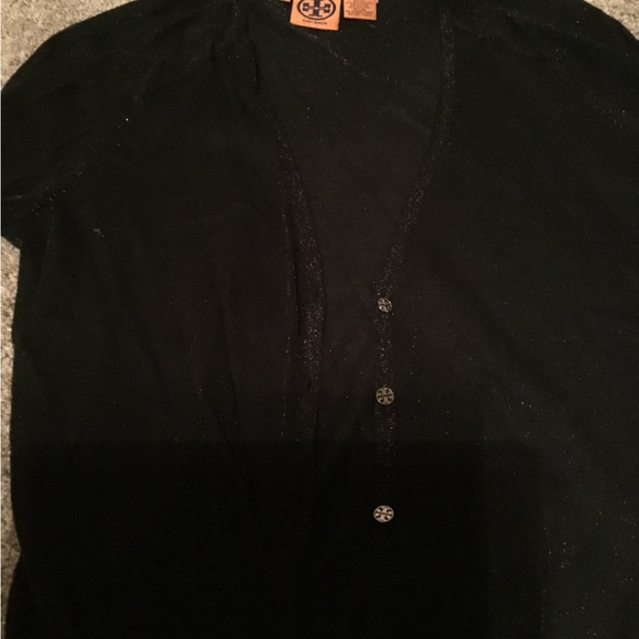 Tory Burch Black Glittery Cardigan - Picture 2 of 3
